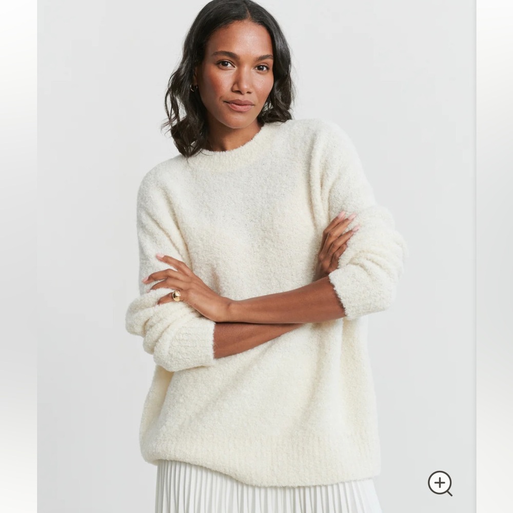 Jenni Kayne Cream Crew Neck Sweater